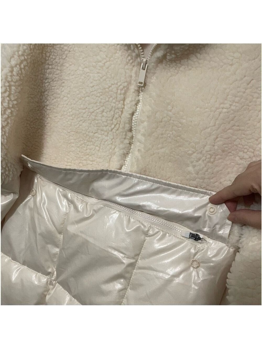 Fabletics Sherpa Half Zip Puffer Sweater Jacket - Picture 4 of 4
